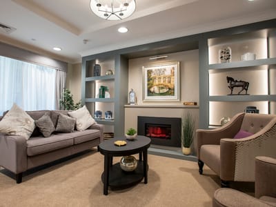 Cozy common area with seating and decor