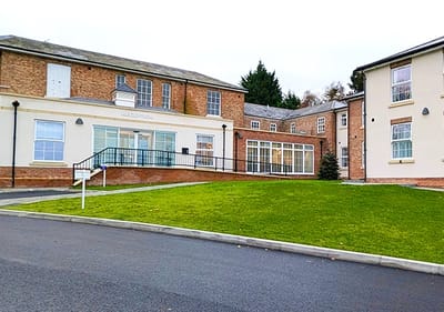 Exterior view of a nursing home facility