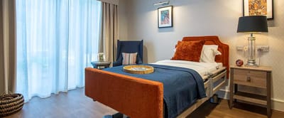 Well-furnished private resident room with natural light