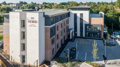 Exterior view of the facility building
