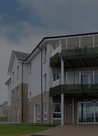 Exterior view of a modern assisted living facility
