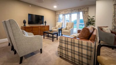 Comfortable indoor lounge area with seating