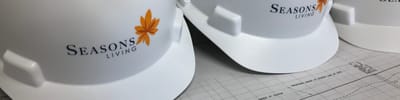 Branded hard hats with facility logo