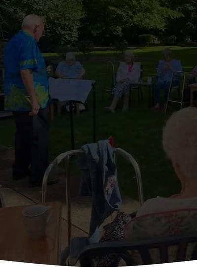 Residents enjoying an outdoor activity together.