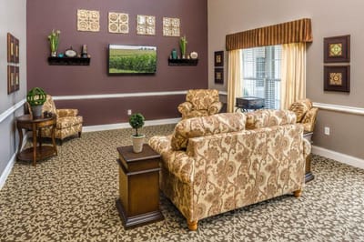 Cozy common area with seating and decor