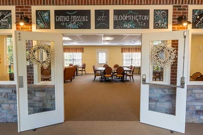 Interior view of the dining area at Carriage Crossing Senior Living