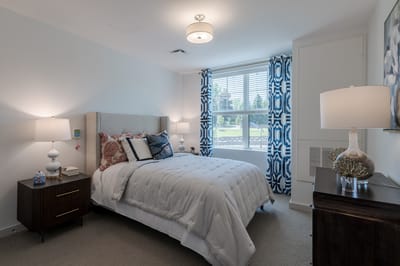 Cozy bedroom setup with a bed and decor