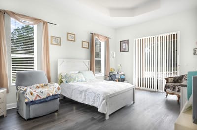 Bright and inviting resident room with natural light