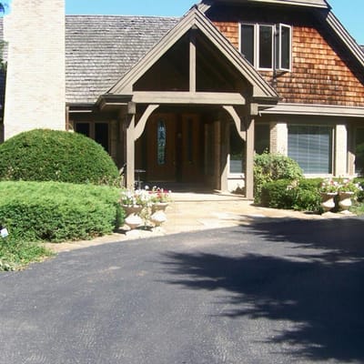Exterior view of assisted living facility entrance