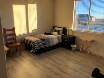 Cozy private resident room with sunlight