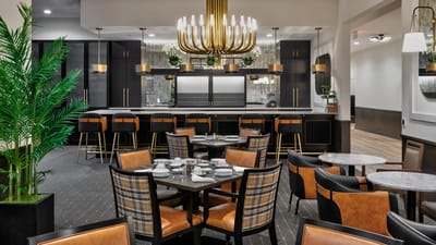 Elegant dining room setup with modern decor