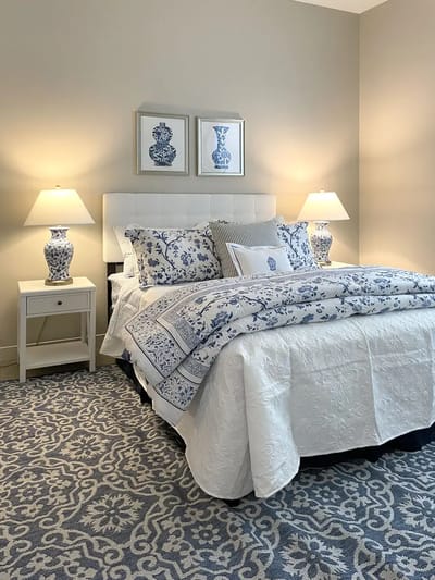 Well-decorated private resident room with a cozy atmosphere