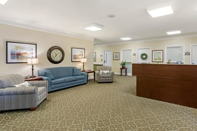 Interior view of a welcoming lobby area