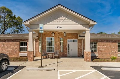 Exterior view of Brookdale Jackson Oaks entrance