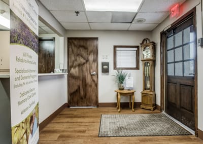 Interior view of a welcoming reception area