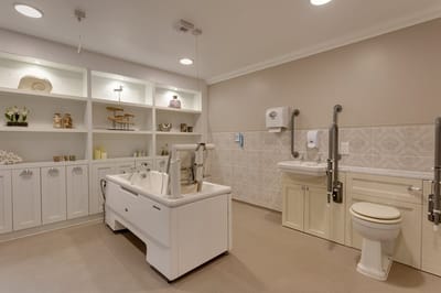 Modern bathing area in a facility