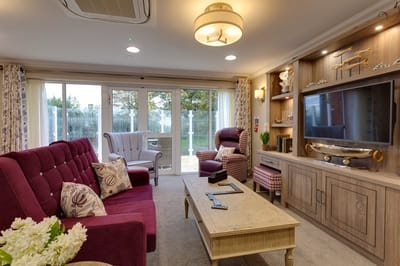 Cozy common area with seating and TV