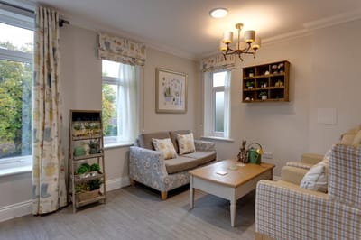 Cozy common area with seating and decor