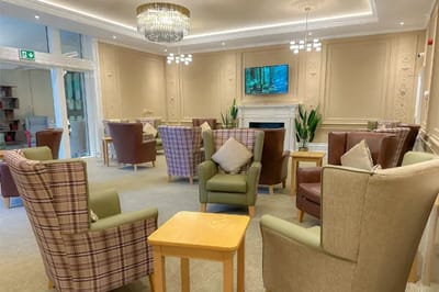 Bright common area with comfortable seating
