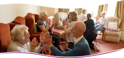 Residents participating in a recreational activity in a common area
