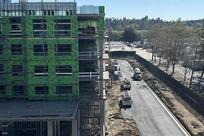 Construction view of a new senior living facility