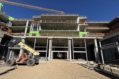 Construction site of the facility building