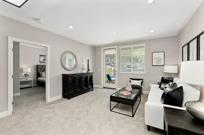 Bright and stylish common area with modern decor