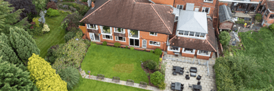 Aerial view of the Glenbank Care Home outdoor space