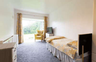 Private resident room with garden view