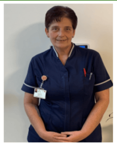 Staff member in nursing uniform