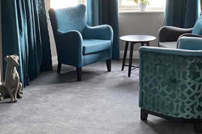 Comfortable seating area in a common room
