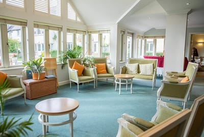 Comfortable seating area in a common room.