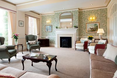 Comfortable common area with seating and decor