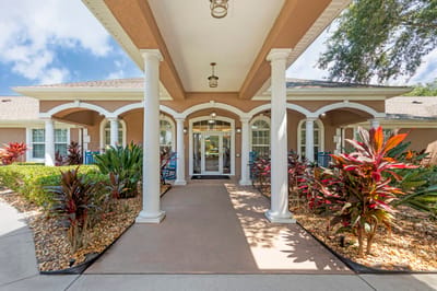 Welcoming entrance of Addington Place of Titusville