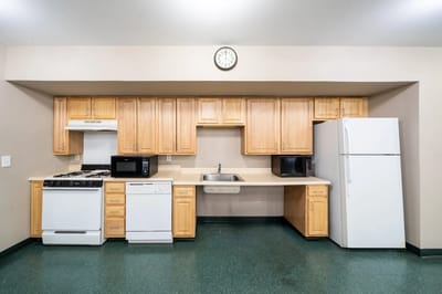 Well-equipped kitchen area with appliances
