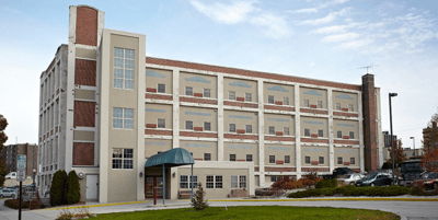 Exterior view of Belvedere Commons of Franklin building