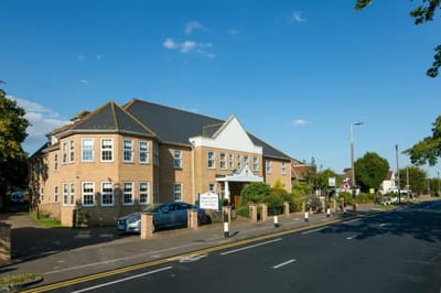 Front view of Cavell Lodge building