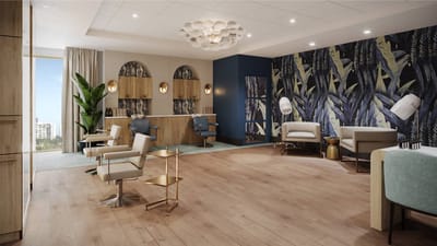 Interior shot of a serene salon space