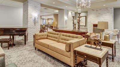 Cozy common area with seating and decor