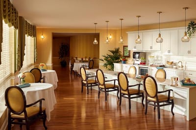 Dining room with elegant tables and seating