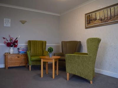 Cozy common area with seating and decor