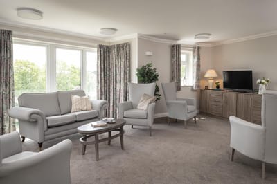 Bright and inviting common area with comfortable seating