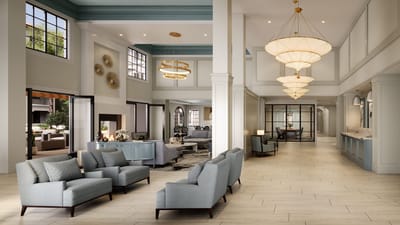 Bright and spacious common area with modern decor