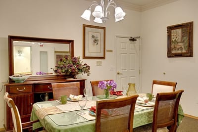 Dining room set with elegant decor