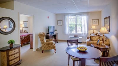 Cozy interior view of a resident living room