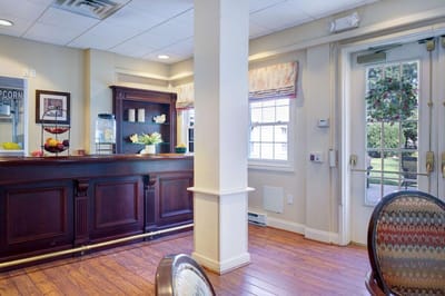 Interior view of a common area and entrance