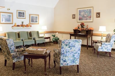 Cozy common area with comfortable seating and decor
