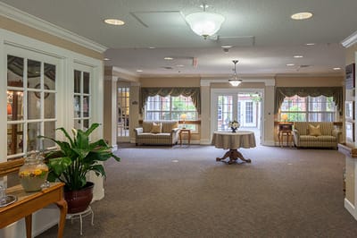 Interior view of a common area in the facility