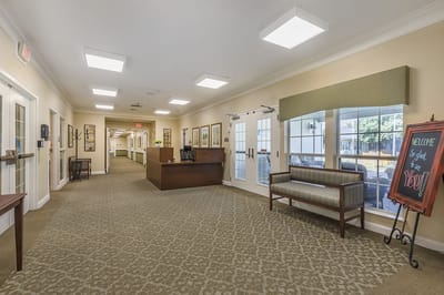 Interior view of a common area in the facility
