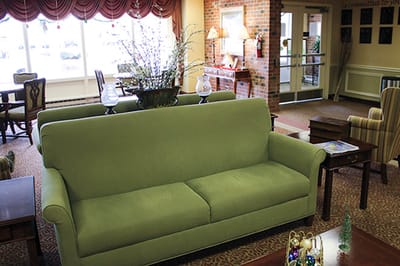 Comfortable interior lounge area in the facility